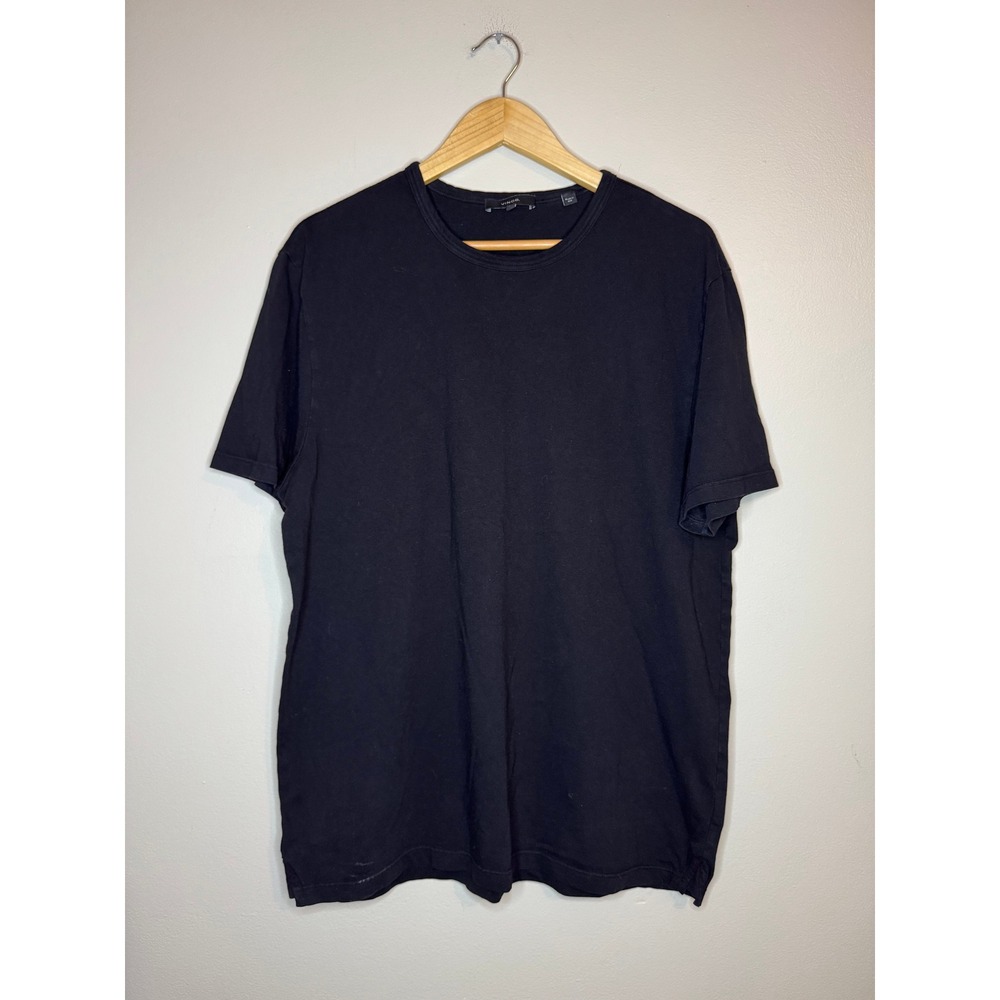 Vince Mens Black 100% Cotton Crew Neck Short Sleeve Size Large Made in USA